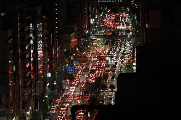 深夜の首都圏渋滞